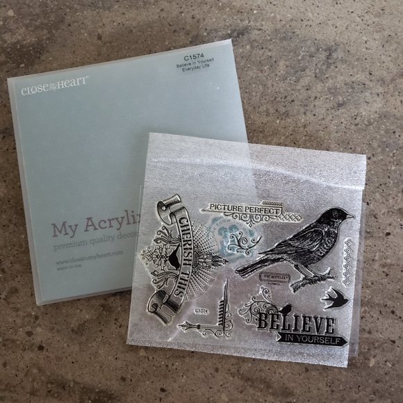 Close to My Heart Acrylic Stamp Set C1574 Believe in Yourself: Everyday Life - Picture 1 of 3